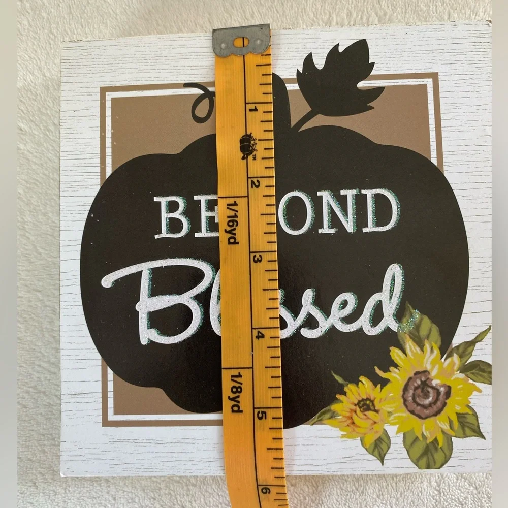 NWT Sunflower 3 Piece Fall Decorations Welcome Sign and Shelf Sitters
